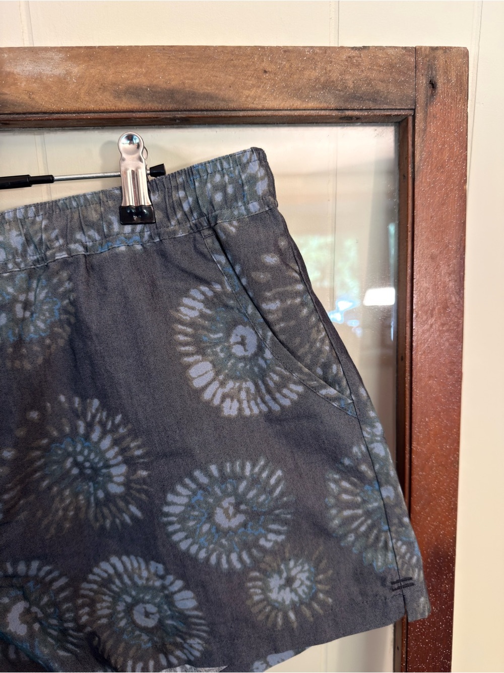 Toad&Co Women’s NWOT Boundless Shorts True Navy Tie Dye XL Drawstring Casual - Picture 7 of 13
